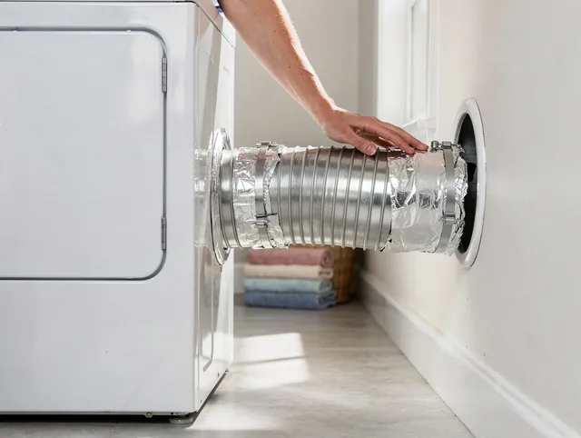 Professional dryer vent hose installation by Stallings Dryer Vent Cleaning in Stallings